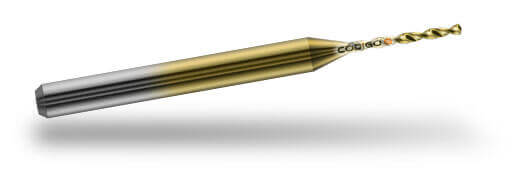 micro brocas em metal duro com cobertura de titanio